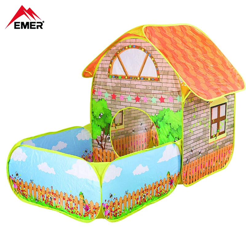 

EMER Children's Tent Indoor Outdoor Games Garden Castle Folding Cubby Toys Tents Enfant Room House Teepee Playhouse Camping Tent