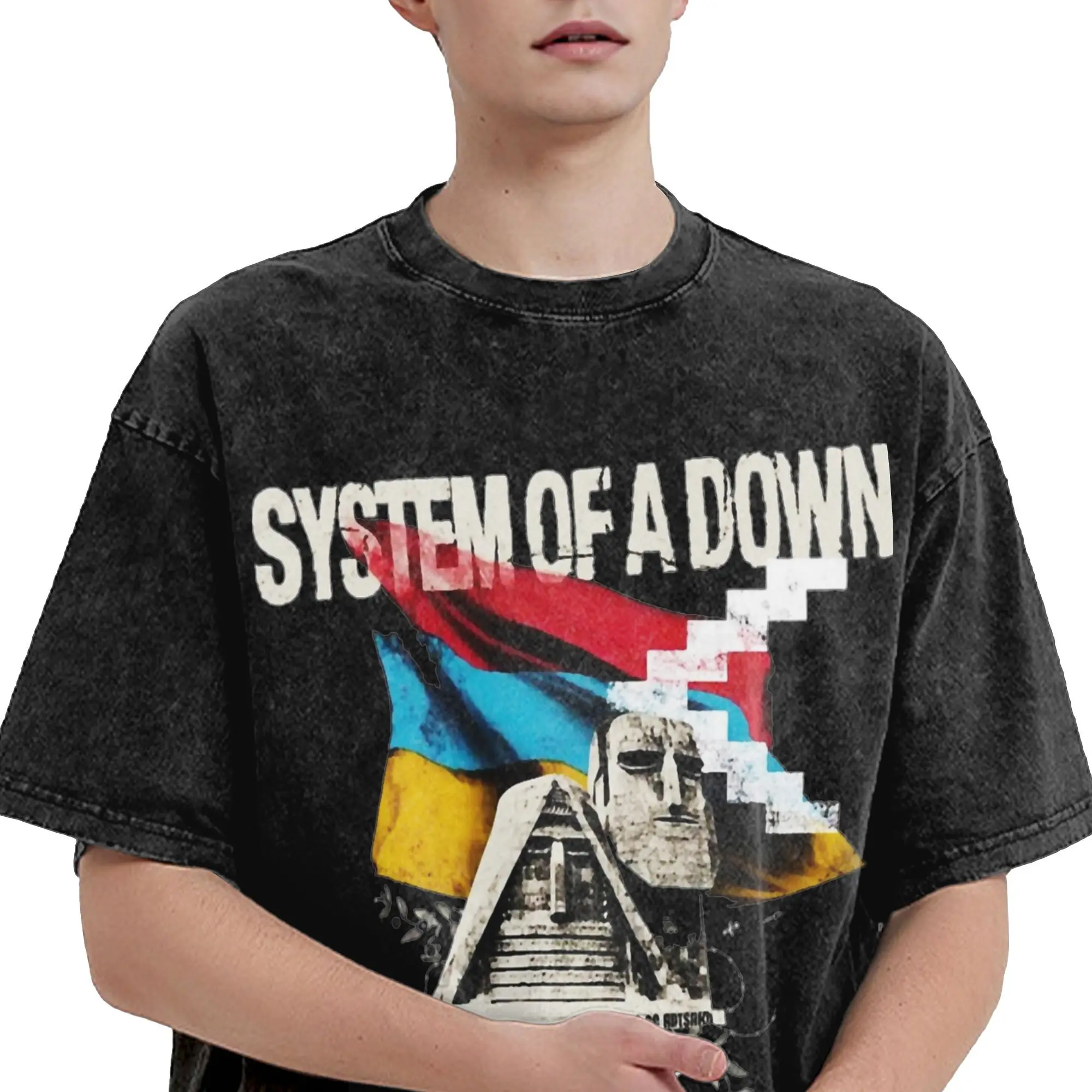 Prana Koszulka System Of A Down Metalowa Koszulka Harajuku S.O.A.D Streetwear Graficzne Topy Męska Damska