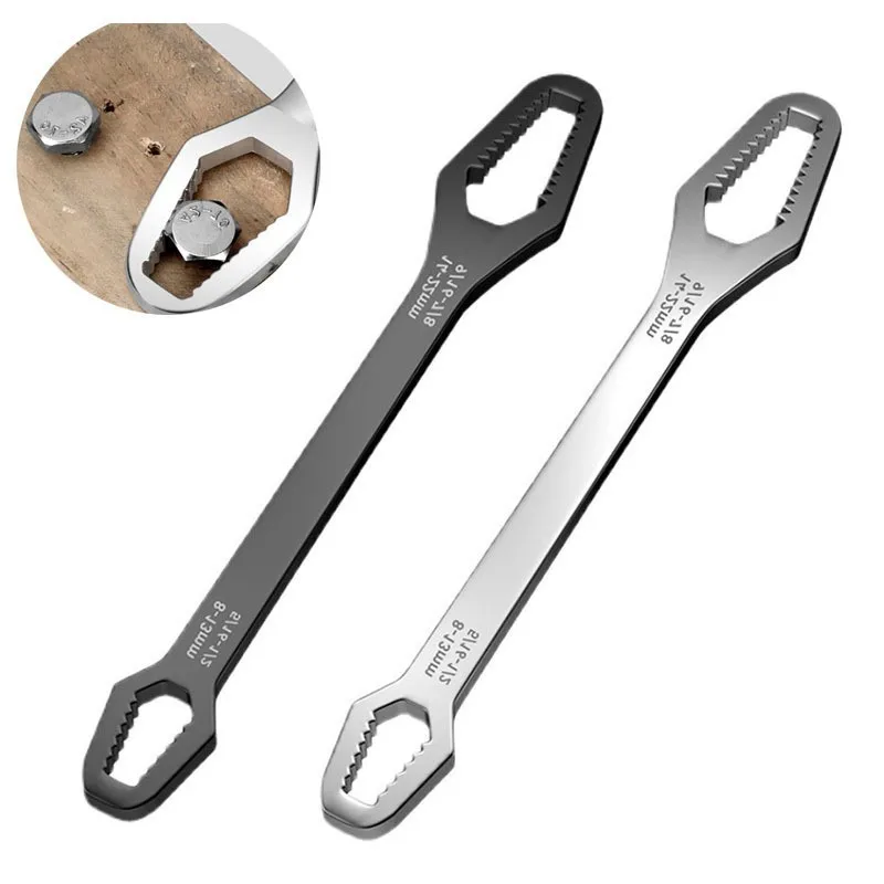 

Double-ended Box Wrench 8-22 Multi-functional Anti-slip Self-tightening Adjustable Wrench Household Auto Repair Manual Tool