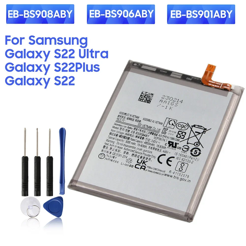 

NEW Phone Battery EB-BS901ABY EB-BS906ABY EB-BS908ABY For Samsung Galaxy S22 SM-S901B S22+ S22 Plus SM-S906B S22 Ultra SM-S908B