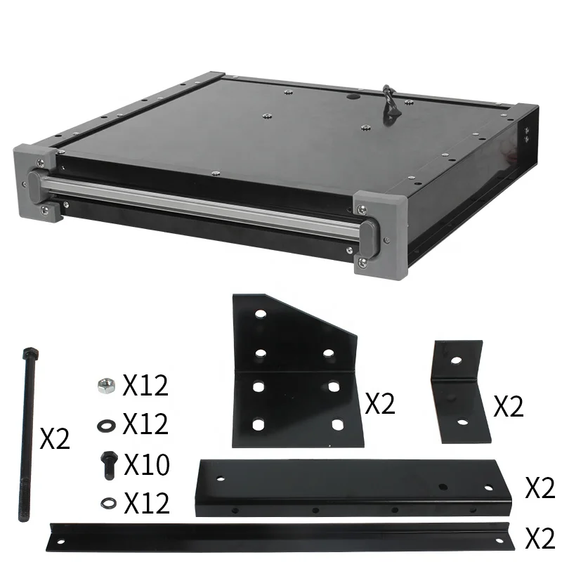 HEYRV Caravan Accessories RV Step Aluminum Alloy Stairs With LED Light Anti-slip Flat Push Electric Step