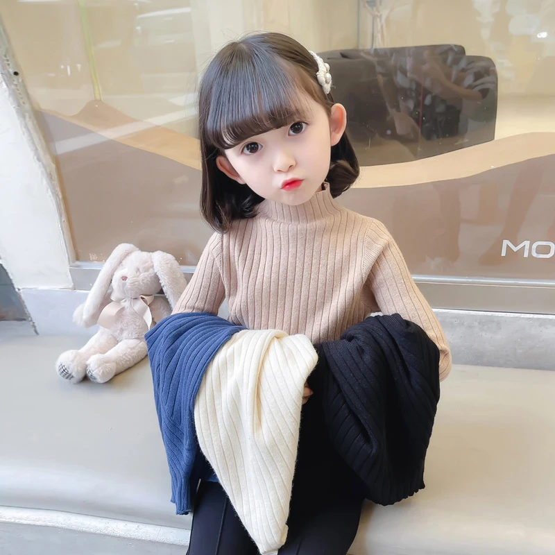 

2022 Brand Girls' Sweater Striped Kids Knitwear Spring Autumn Baby Long Sleeve Cheap Round Collar Jacket Elastic Loose Boy Coat