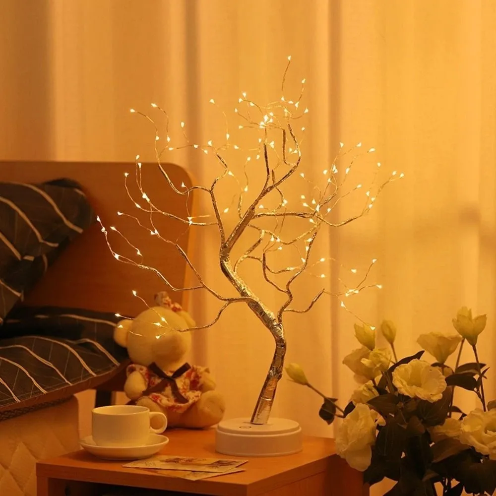 

108 Leds Pearl Tree Lamp USB Powered Creative Bonsai Tree Night Light Exquisite Artificial Atmosphere Light Home Party Christmas