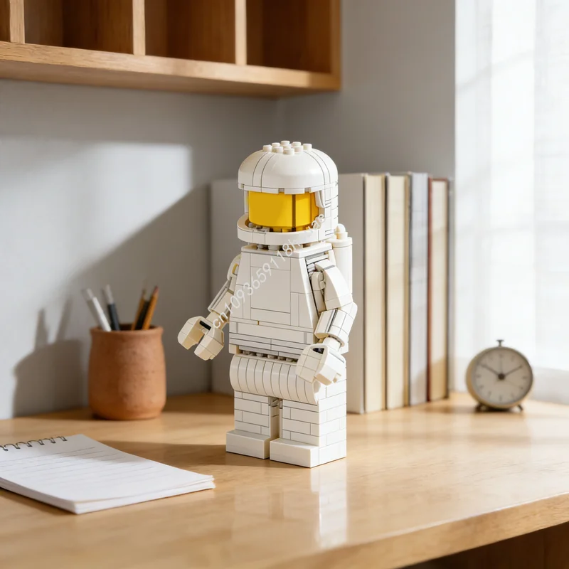 

659 деталей MOC: Увеличенная классическая модель космонавта, конструктор, архитектурная игрушка, сборная модель, рождественский подарок, креативная идея для самостоятельной сборки
