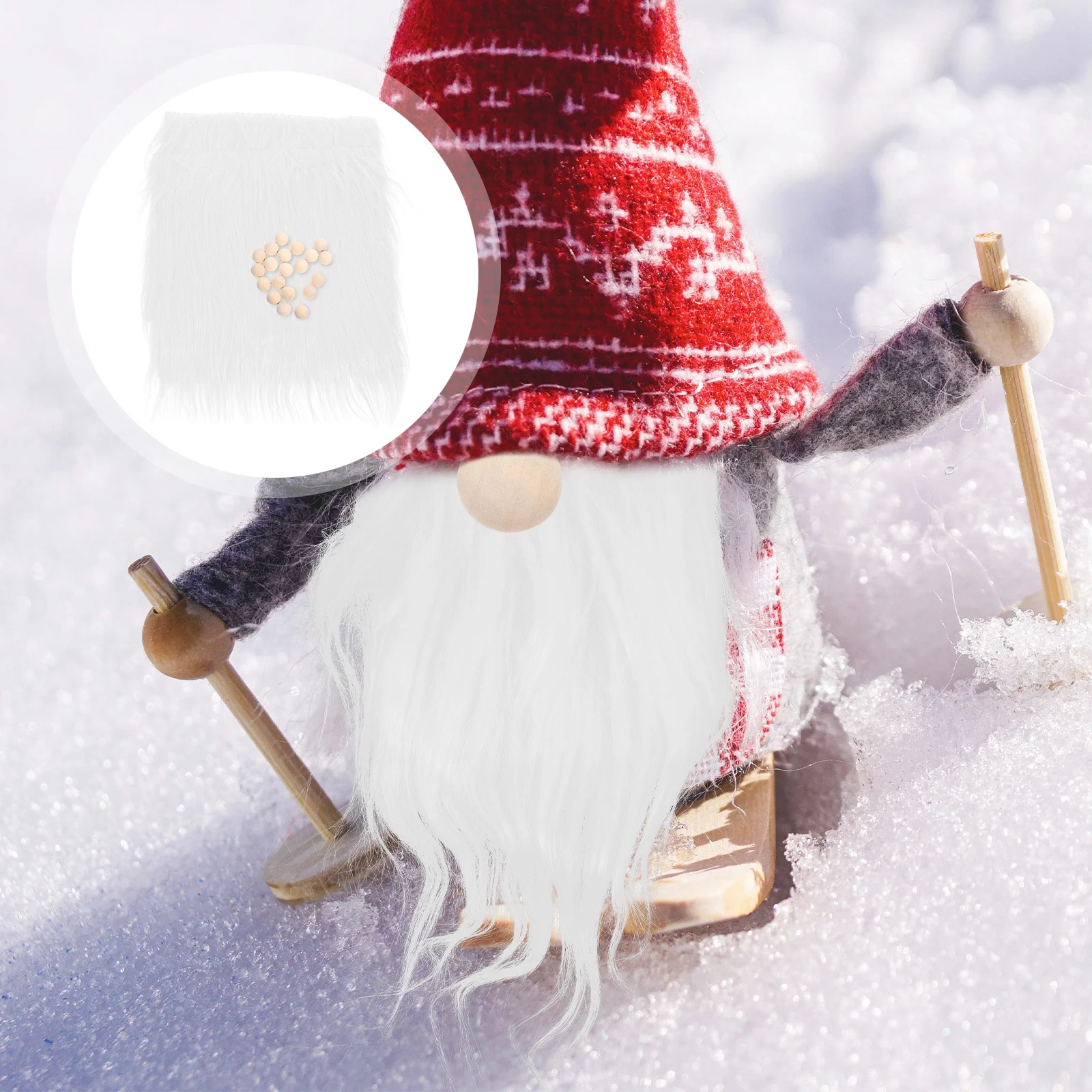 1 مجموعة عيد الميلاد وسادة الديكور فو مربع النسيج كرات الخشب لوازم الحرفية DIY بها بنفسك جنوم صنع الخياطة جنوم اللحى عدة