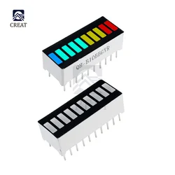 5PCS LED Display Module 10 Segment Bargraph Light Display Module Bar Graph Ultra Bright Red Yellow Green Blue Colors Multi-color