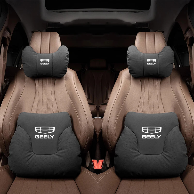 

Car Headrest For Geely Atlas Coolray Emgrand GX3 EC78 GC6 Car Neck Protection Pillow Car Leather Lumbar Backrest Cushion