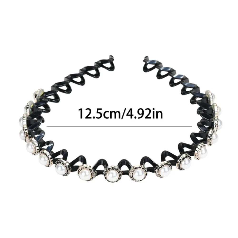 Strass paresseux hommes cheveux tressage cerceaux perle Zircon tressé outils bandeau élégant fleur cheveux denté bandeau