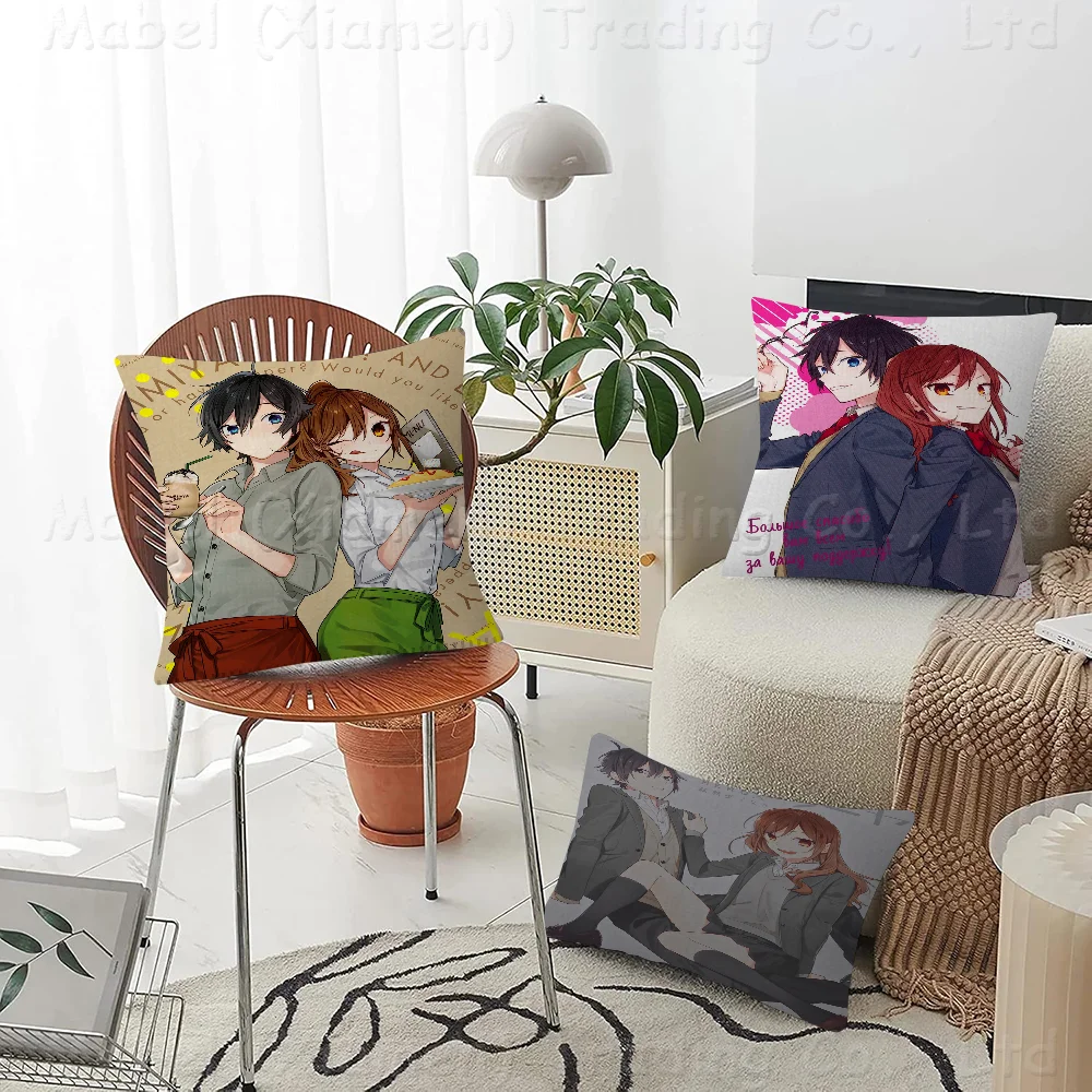 Anime H-Horimiya Pillow Cover For Bedroom Room And Living Room Sofa Decorative Cushion Cover