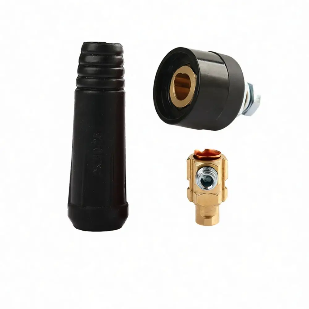 European Style Welder Power Connector 10 25 35 50 50 70 Plug Socket Adapter For Industrial Arc Welding Machinery
