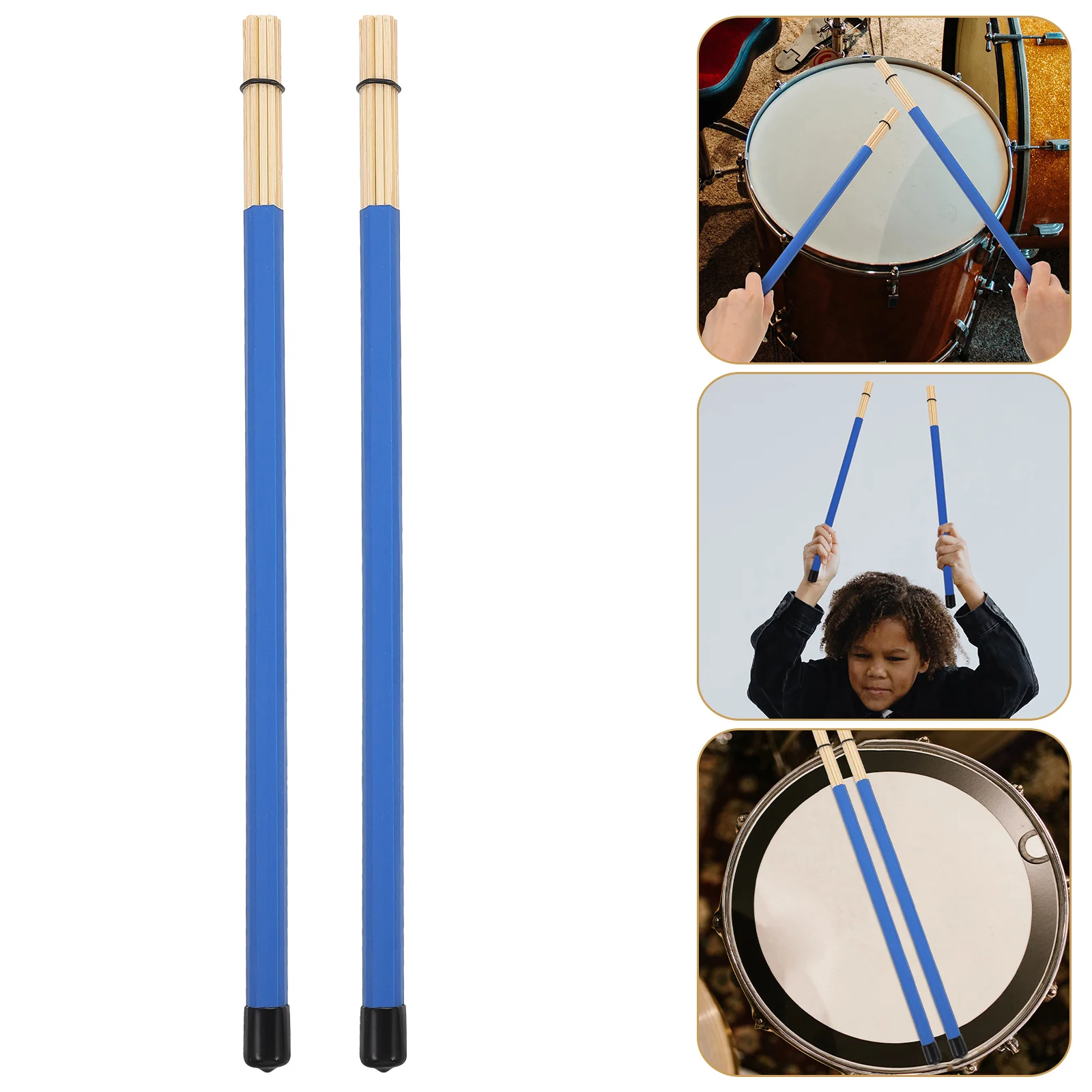 

1Pair Bamboo Drum Stick Percussion Drum Mallet Professional Rod Sticks Wear Resistant Long Service Life Performance Quality