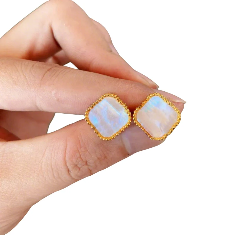 

Классические оригинальные женские серьги-кольца из стерлингового серебра 925 пробы с необработанными камнями, стильные и удобные аксессуары для повседневной носки, высококачественные ювелирные изделия