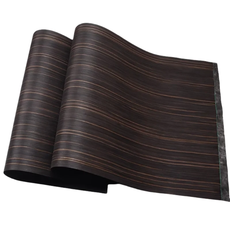 

Tech Black Ebony Wood Veneer Sheets Luxury Piano Cabinet Surface Office Desk Refacing Accent Wall Panel Veneer L:250X59cm