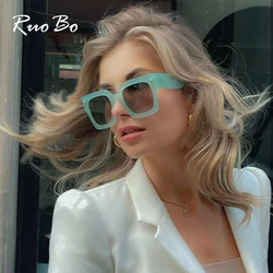 RUOBO Luxury Brand Big Frame Square Sunglasses For Women Popular Design Lady Fashion Outdoor Sun Glasses Oculos De Sol UV400