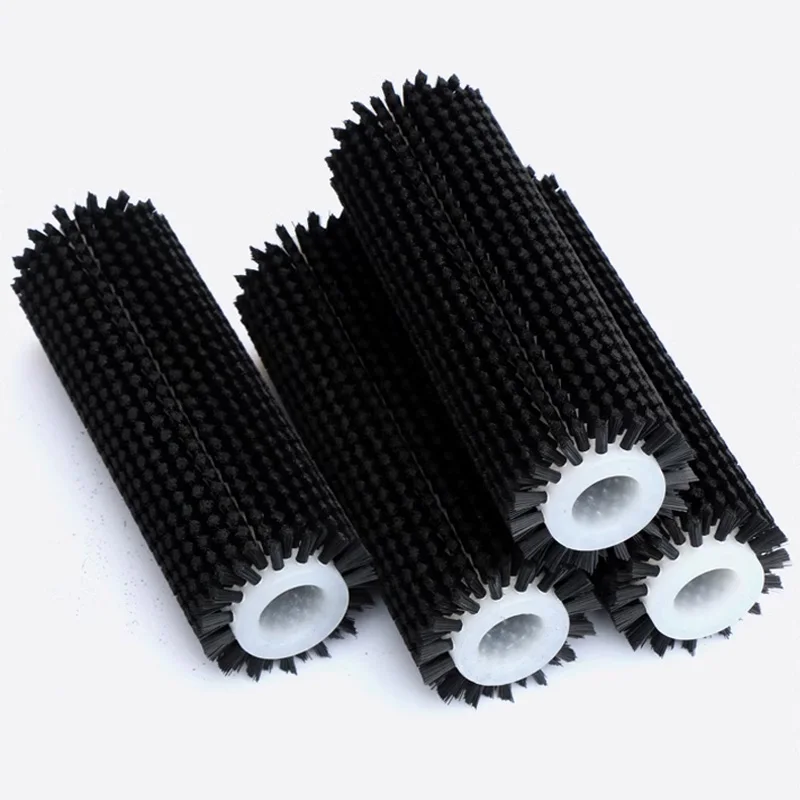 Black Industrial Machine Nylon Wire Wheel Brush Deburring Abrasive Cleaning Brush for Polishing Hollow Cylinder Dust Removal