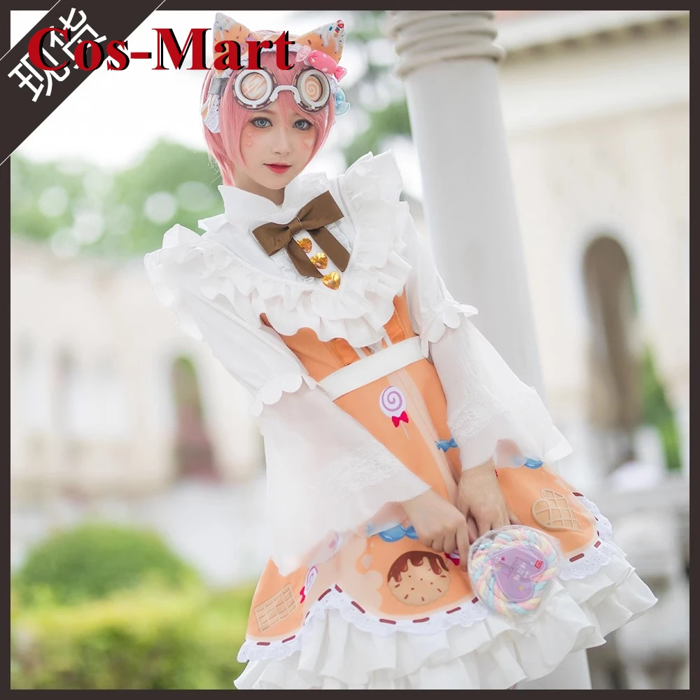 Cos-Mart Game Identity V Tracy Reznik Pink Sugar Girl Mechanician Cosplay Costume Candy Girl Sweet Lovely Dress Role Play