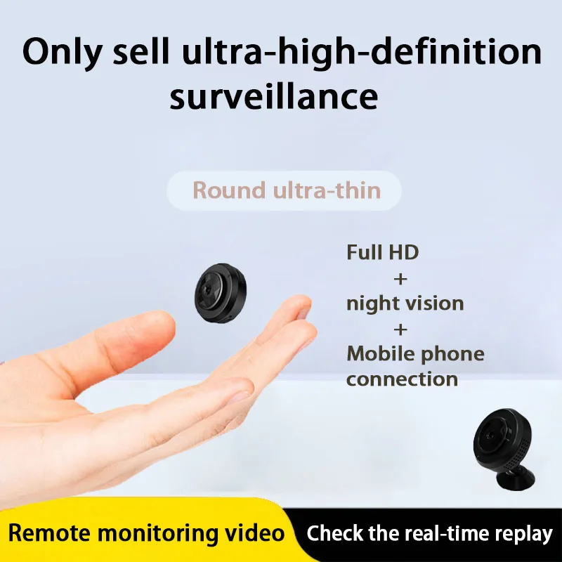 كاميرا مراقبة عالية الوضوح من العلامة التجارية للاستخدام المنزلي، لا حاجة للطاقة أو التركيب، لاسلكي ذكي، عرض عن بعد عبر تطبيق الهاتف المحمول، شاهد أي وقت في أي مكان، كاميرا صغيرة، توصيل واي فاي، مناسبة لواي فاي صغيرة، لاسلكية صغيرة، غير قابلة للضوء، غير مخفية، غير قابلة للغاية، غير مخفية، غير مخفية