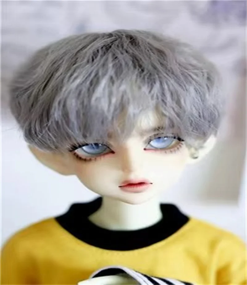 Búp Bê BJD Tóc Giả Thích Hợp Cho 1/3 1/4 1/6 Blythes 1/6 9-10in Thời Trang Mới Đa Năng Micro Cong Nam Tóc Cao Cấp nhiệt Độ Lụa Tóc Giả