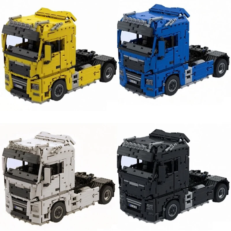 MOC-55491 Semi-Trailer Truck with Multiple Color Transport Truck Functions, 2074pcs Building Block Toy, Adult DIY Gift, in Stock