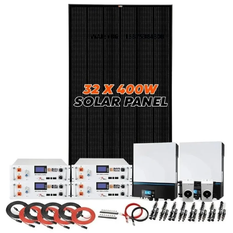 Complete Off-Grid 19.2 kWh LFP Battery  Kit 12.8 kW System