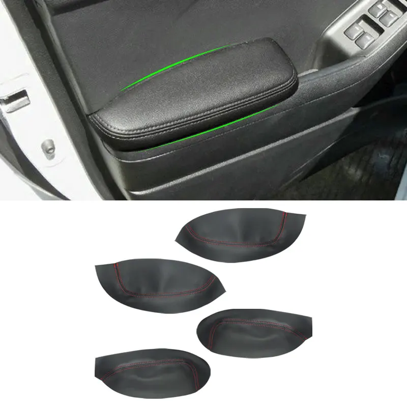 For Kia K3 4pcs Microfiber Leather Interior Door Armrest Panel Cover Protective Trim with adhesive Tools