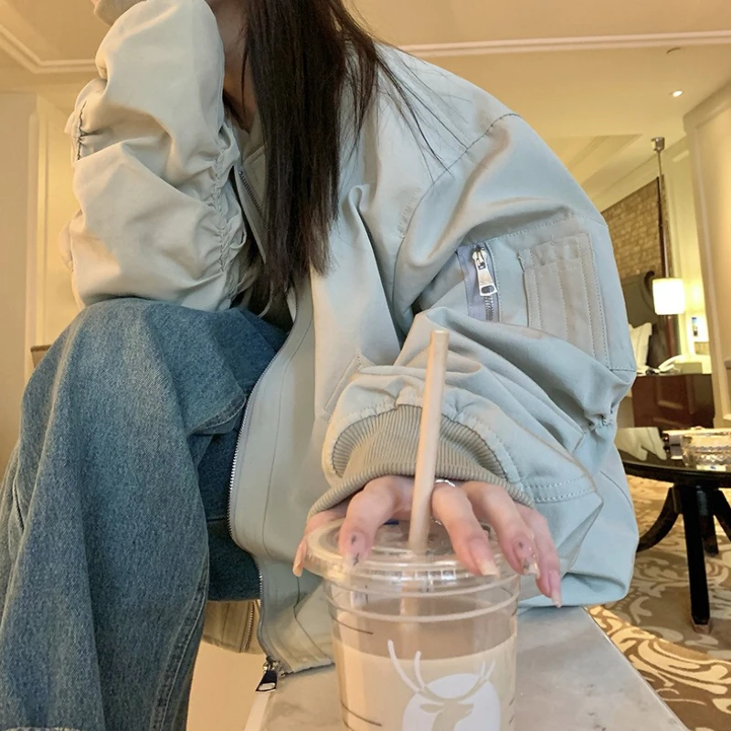 

High-end Flight Suit Jacket Women's Autumn 2025 New Loose and Versatile Niche Couple Jacket Top