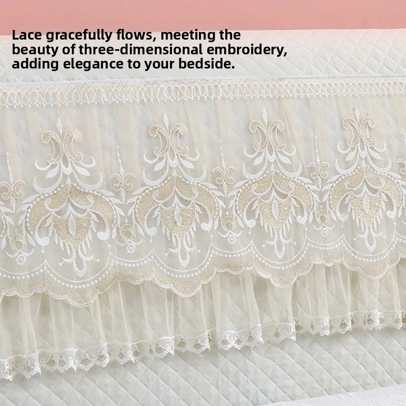 Pelindung Kepala Ranjang Kayu Lembut Anti Debu Full Cover 2025, Sederhana, Bergaya Rumah, Kain Seni, Dekorasi Kamar Tidur