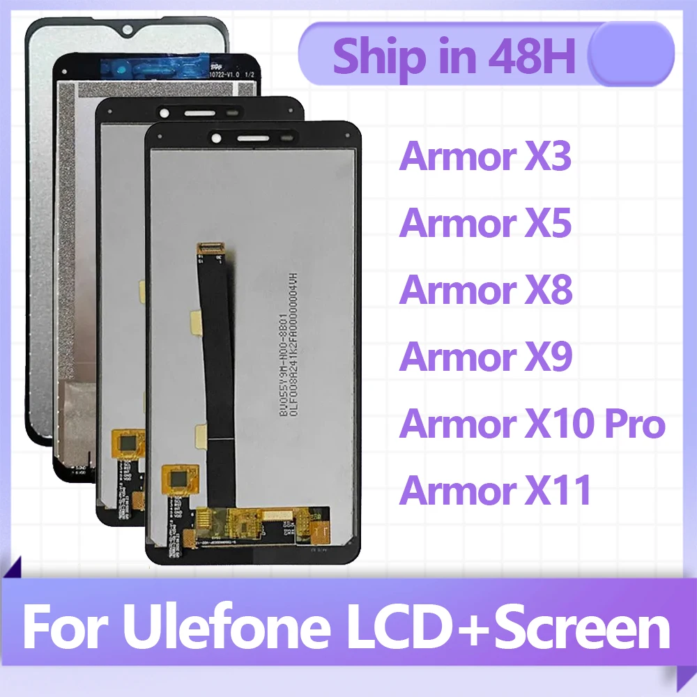 

High Quality LCD Display For Ulefone Armor X3 X5 X8 X10 X9 Pro LCD Display Touch Screen Sensor Panel Assembly Replacement Part