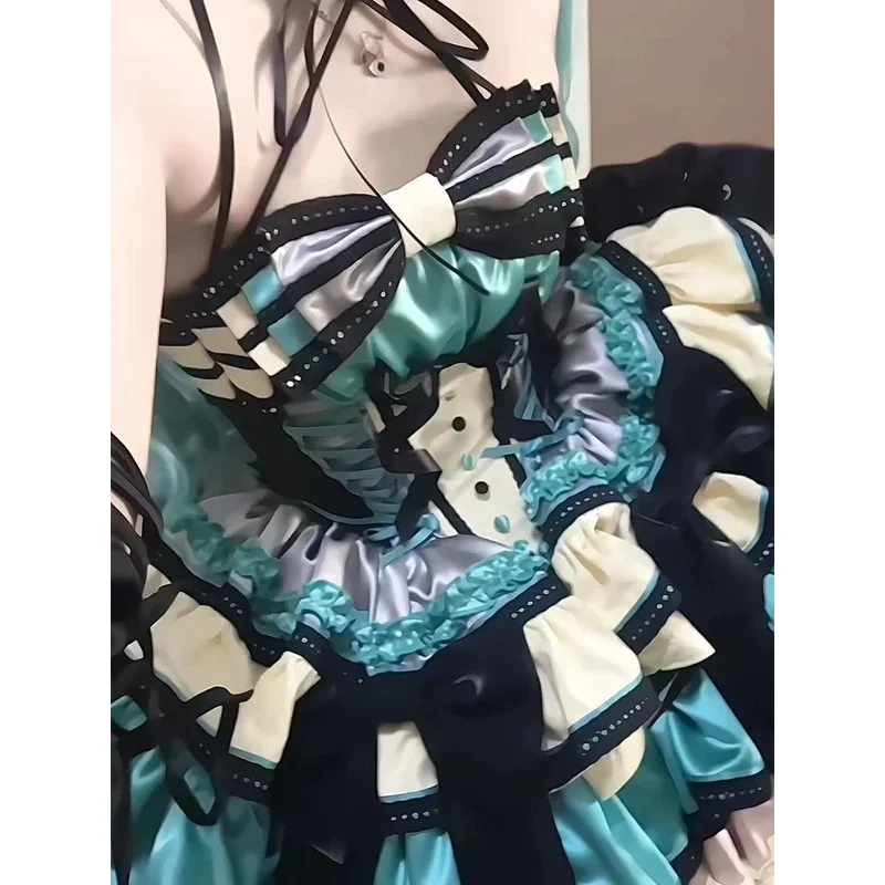 SN55Cosplay одежда Мику Royal Highness принцесса аниме анимация cos одежда сексуальный полный комплект с бантом @ 54WE