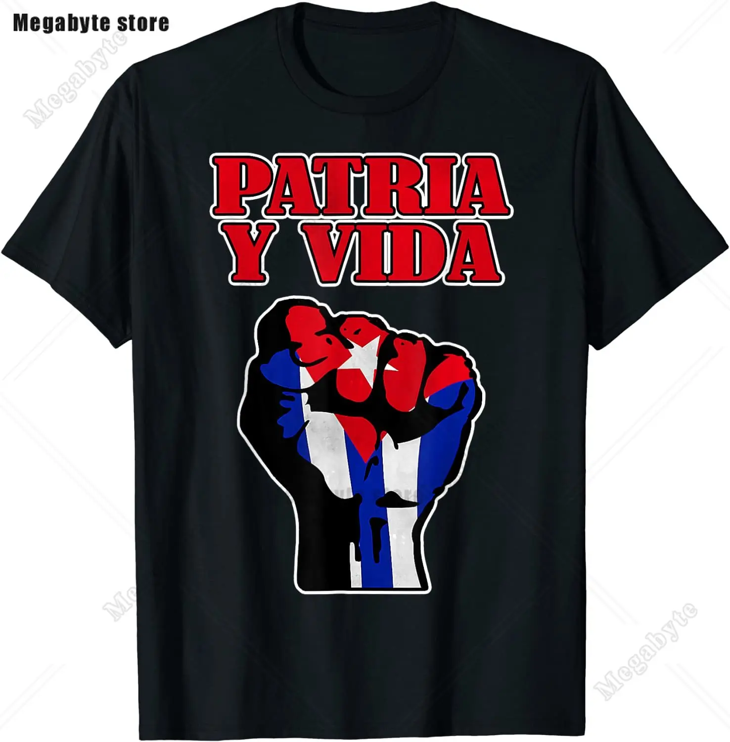 Patria Y Vida Cuba Flag Cuban Fist Free Cuba T-Shirt Graphic Cotton Streetwear Short Sleeve Birthday Gifts Summer T-shirt