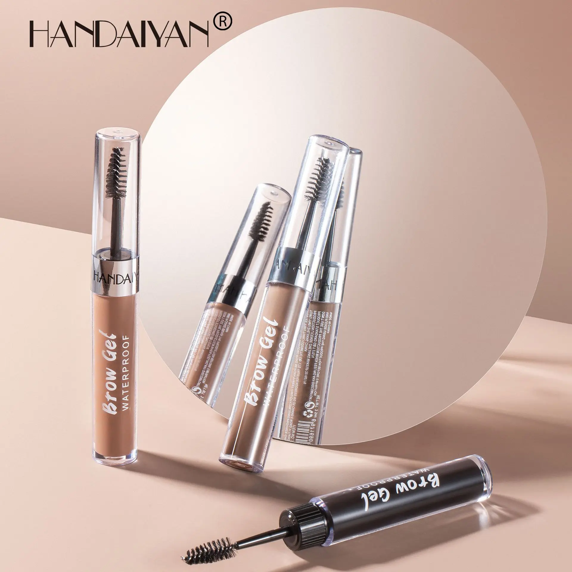 HANDAIYAN 8 color Liquid Brow pen Waterproof Brow Dye with Dual-Ended Applicator Brush