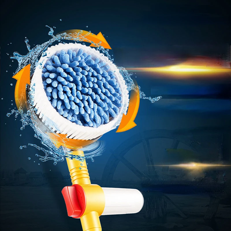 Car wash mop car with automatic car wash brush soft bristle wipe car dry and wet dual-use car wash tool through water car wash