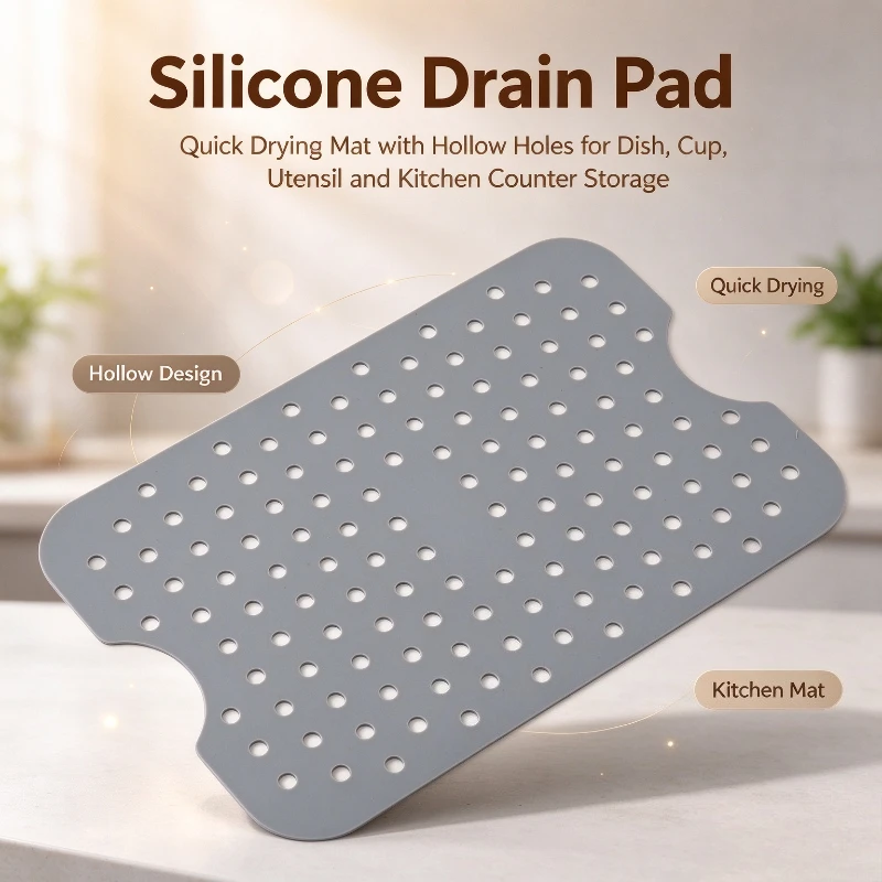 1PC Air Fryer Silicone Liner Pad High Temp Resistant Anti Scald Mat Baking Accessory For Heat Insulation