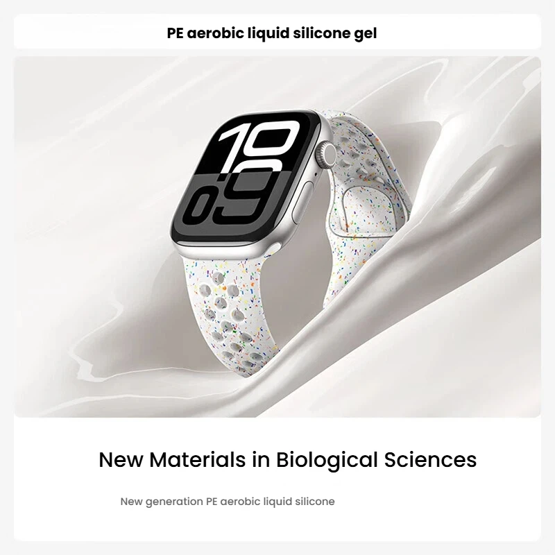 สายซิลิโคนสำหรับ Apple Ultra 2 49 มม. สายรัดข้อมือระบายอากาศ สำหรับ IWatch Series 9 8 7 6 SE 4 3 2 46 มม. 44 มม. 45 มม. 42 มม. 41 มม.