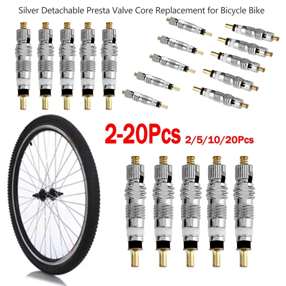 2-20Pcs Detachable Presta Valve Core Stem Presta Style Tyre Valve Core for Bicycle MTB/Road Bike Valve Cores Bicycle Accessories