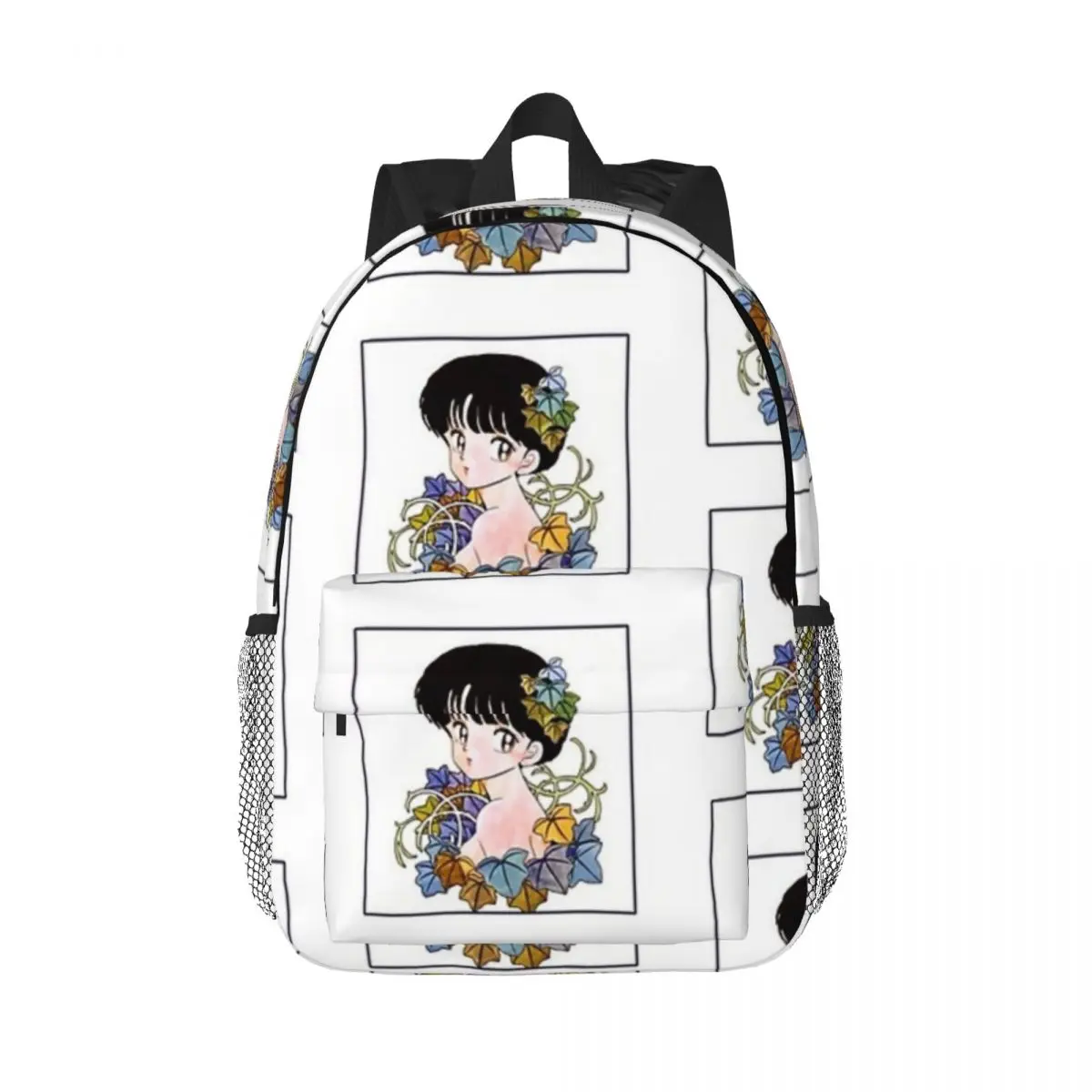 Akane Tendo With Flowers Ranma Special Edition Backpacks Boys Girls Bookbag Students School Bags Laptop Rucksack Shoulder Bag