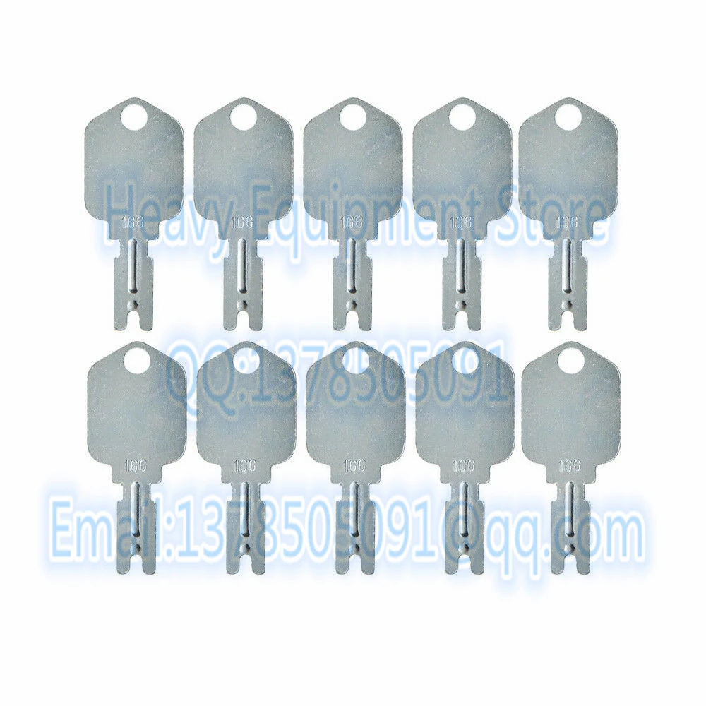 

10 Pcs 166 186304 Forklift Key for Clark Yale Hyster Komatsu Gradall Gehl Crown 7738-4578 91033317 A214062 5133504