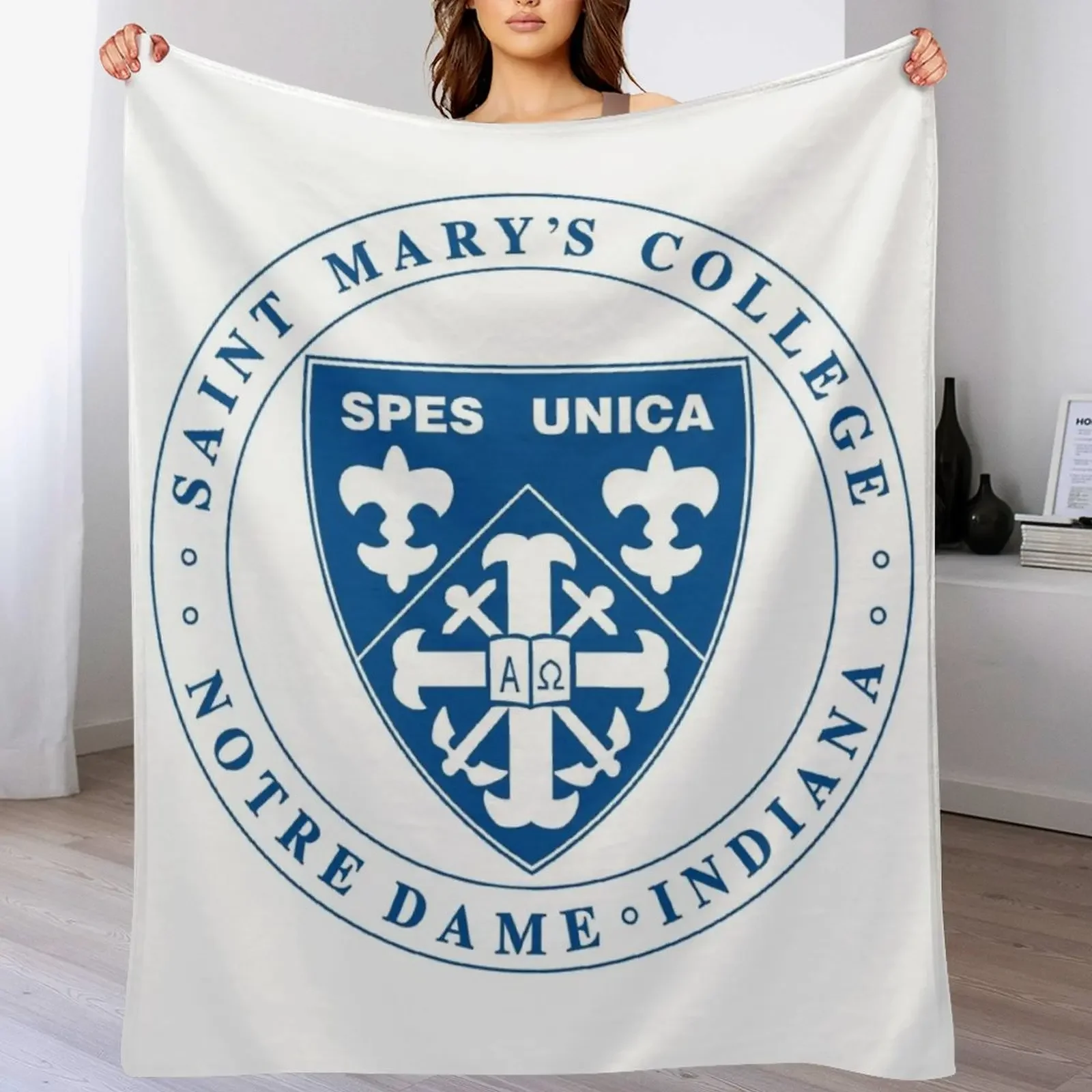 

Saint Mary's College Throw Blanket Warm Cute Plaid Vintage Nap Blankets