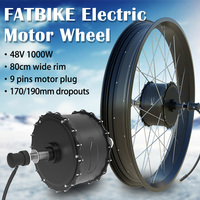 4.0 Fat Tire Wheel Hub Motor 48V 1000W Ebike Engine with 80mm Wide Rim Rear Drive Brushlees Gear Motor for 20\