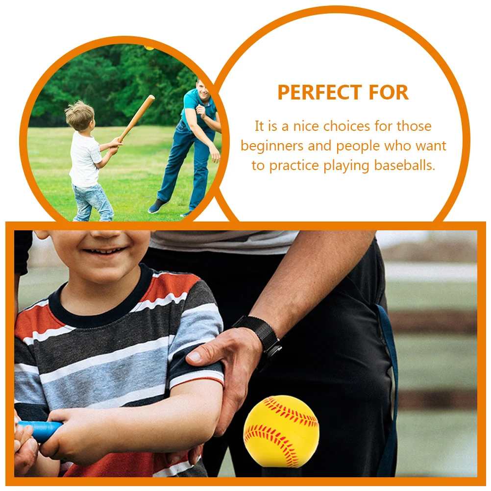 4 Pcs Sponge Kids Baseball Pu Training Baseballs Sports Children Practice for Playing Softball