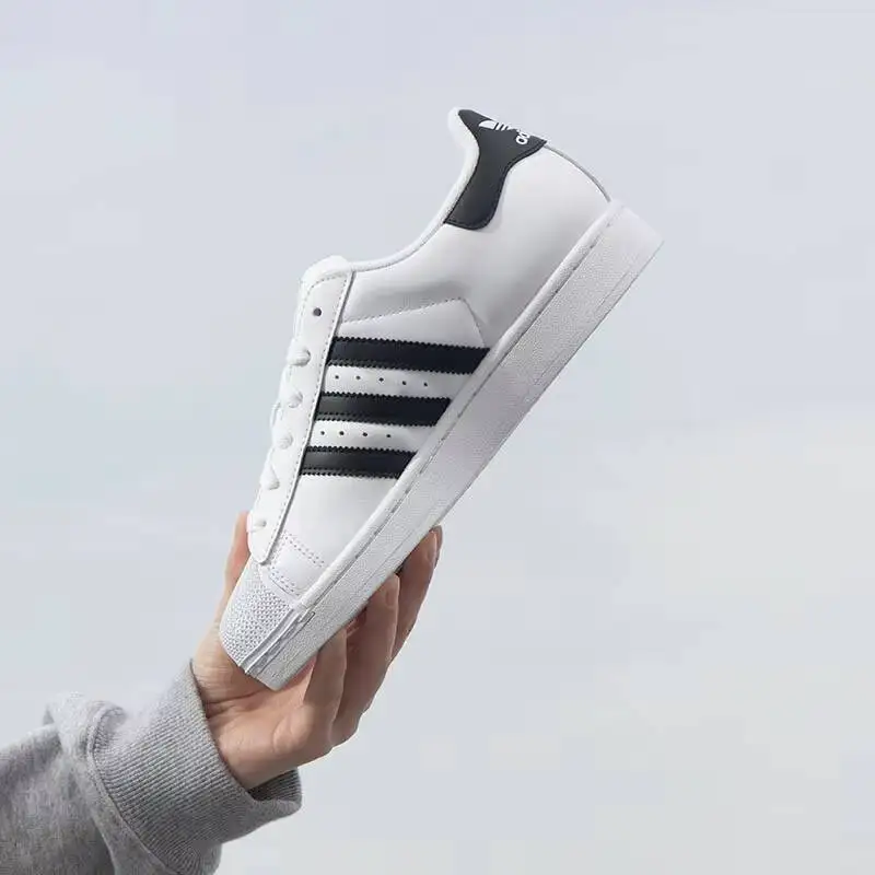 Premium Adidas Originals Superstar IH8659 Low Top Shell Toe Sneakers Black White Iconic 3 Stripes Gum Sole DailyTrainers