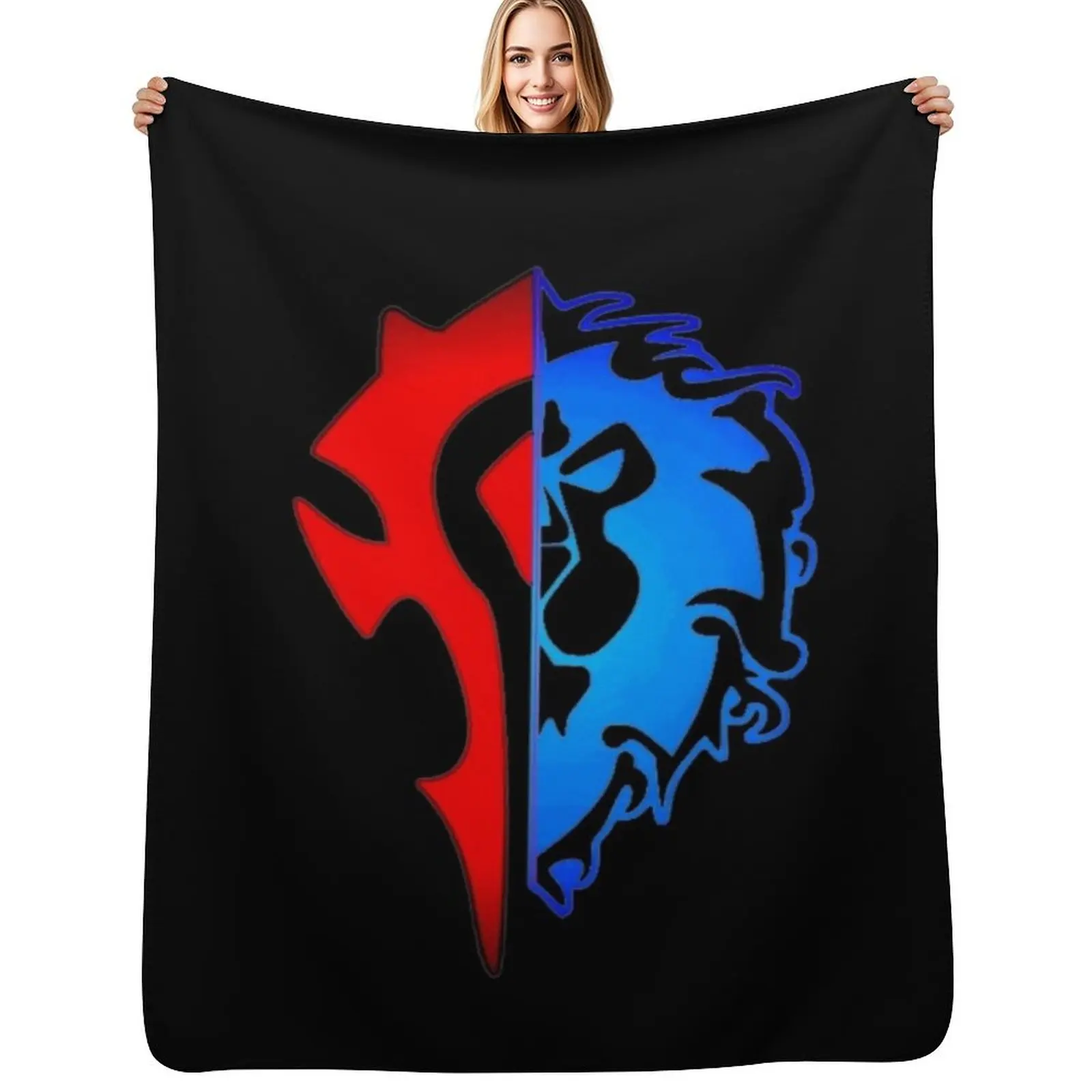 

7619 Combined Alliance-Horde logo from the game World of warcraft - WoW- Throw Blanket Warm Throw Blanket Gift for Anniversary
