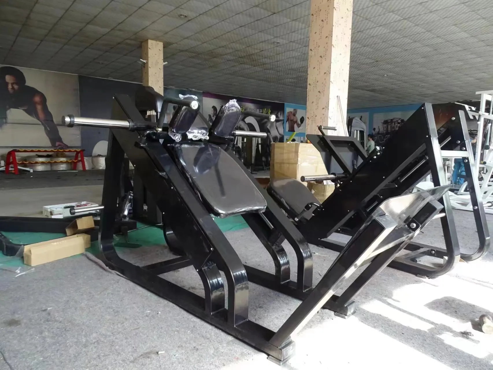 &c Wholesale Factory  Hack Slide Dual Function Commercial Fitness Gym Equipment Plate Loaded Machines