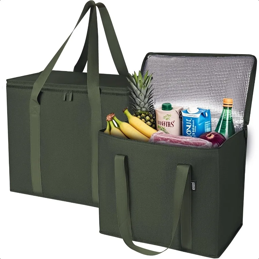 

Insulated Grocery Bags with Zippered Top