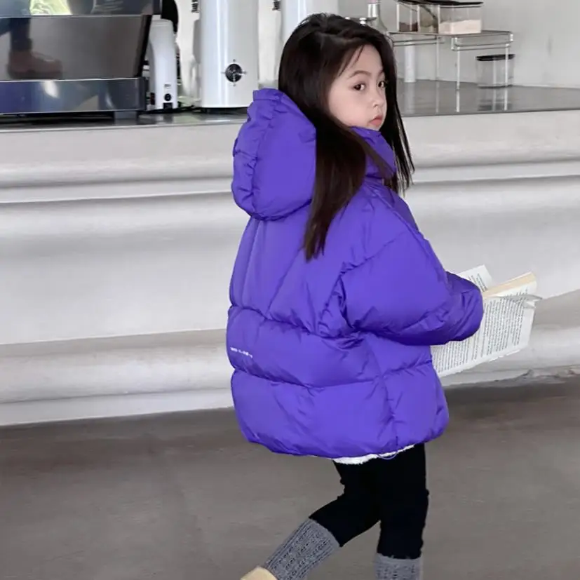 

Girl Winter New Down Coats Hooded Warm White Duck Down Outerwear Children Thicker Fashion Shorts Down Jacket 4-14 Years Wz1219