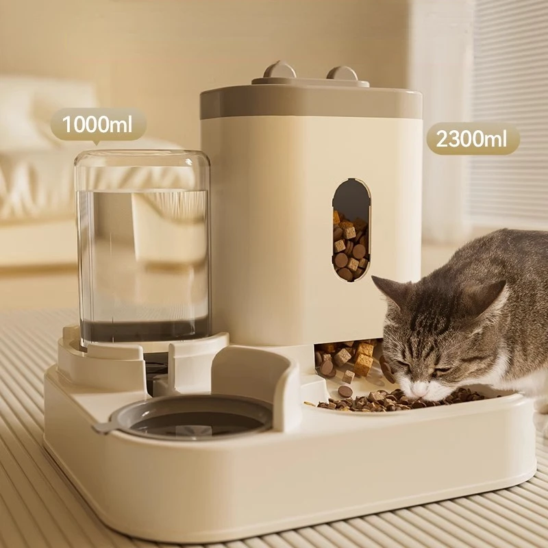 

Automatic Pet Feeder Water Dispenser Large Capacity Dog Cat Gravity Food Dispenser With Food Bowl For Small Large Puppy Kitten