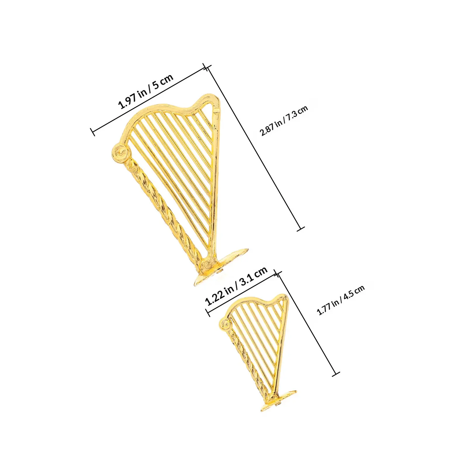20Pcs Lyre Harp Charm Realistic Mini Harp Pendant Vintage Alloy for Jewelry Making DIY Bracelets Necklaces Music Theme Decor view 4