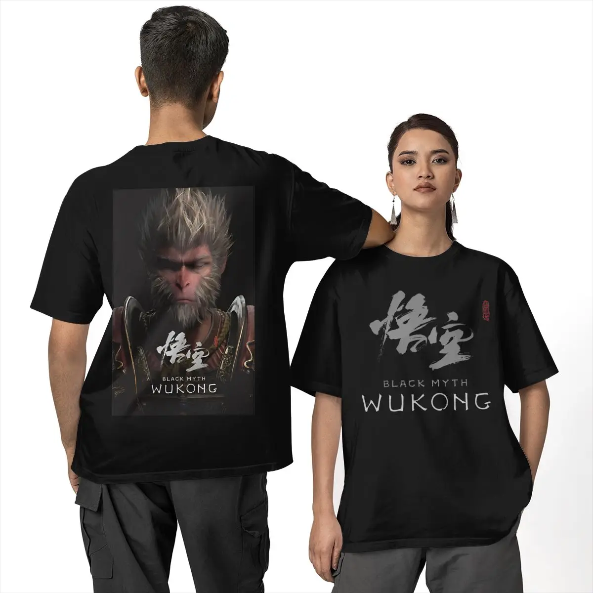 

Men T-Shirt Black Myth Wukong T-Shirts Harajuku Summer Tee Shirt Funny Pattern 100 Cotton Tops Plus Size 5XL