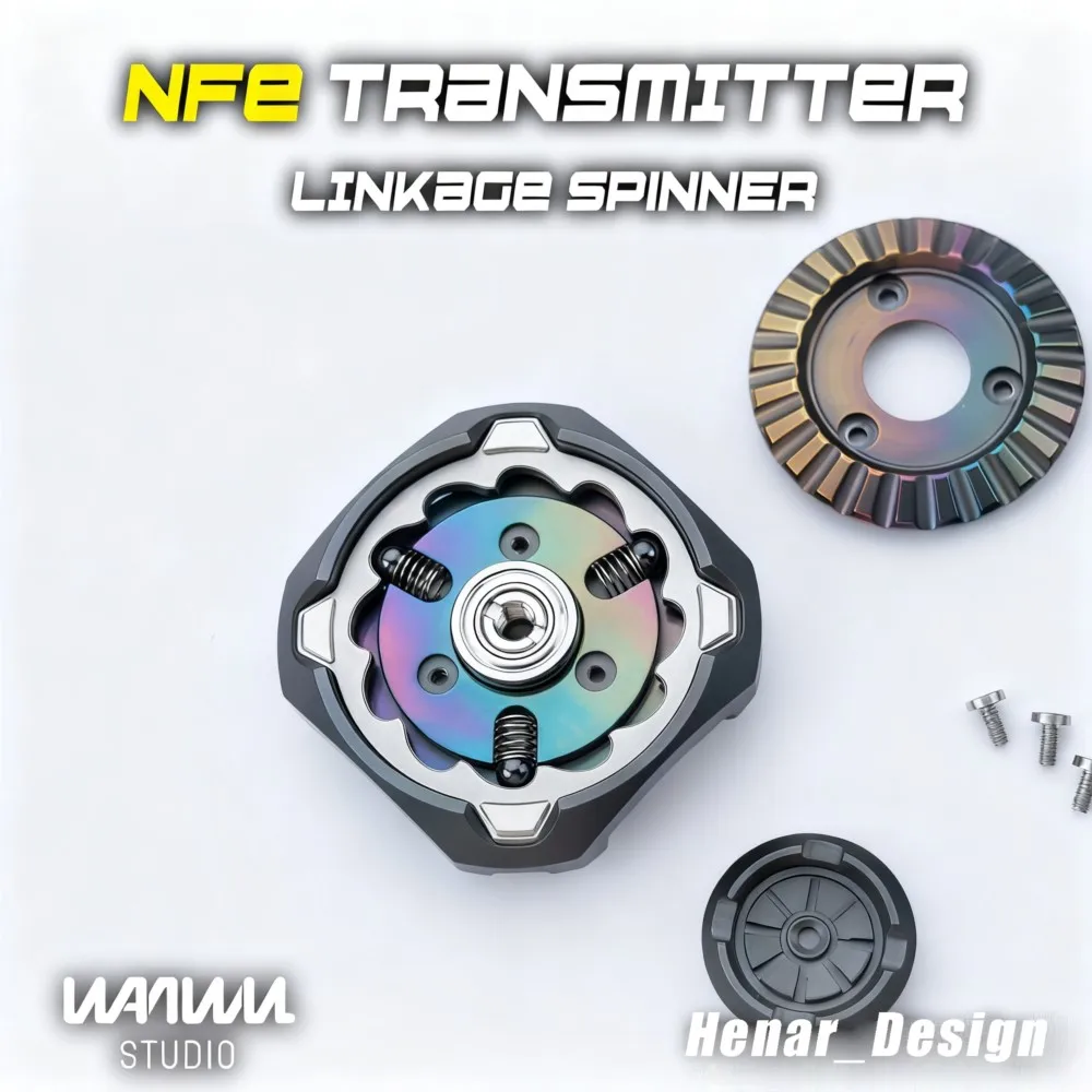 WANWU EDC NFE トランスミッターリンケージスピナー2.0 ストレス解消おもちゃ 指遊び メタルスピナー フィジェット