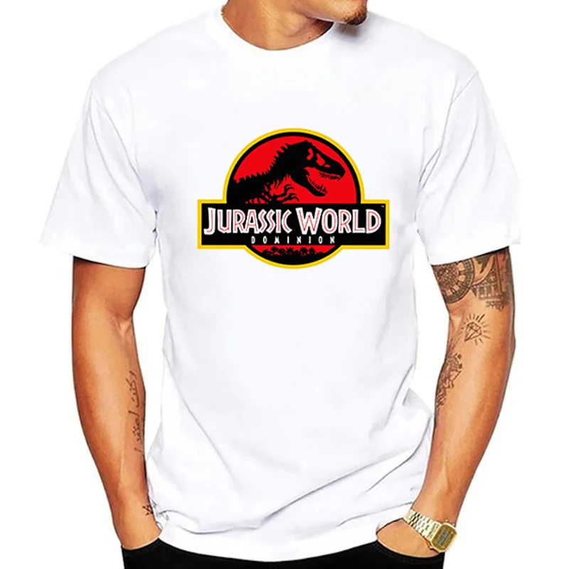 Hot Sale Jurassic World Dominion Logo T-Shirt Dinosaur Cartoon Dragon Men Shirt Dropship Short Sleeve T-Shirts Summer Tops